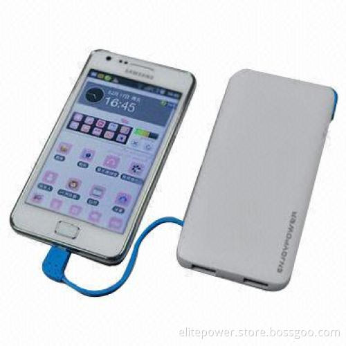 Power Banks with 5,000mAh, Suitable for iPad and iPhone 5, Samsung, HTC, 2.1A, 1A Dual-output